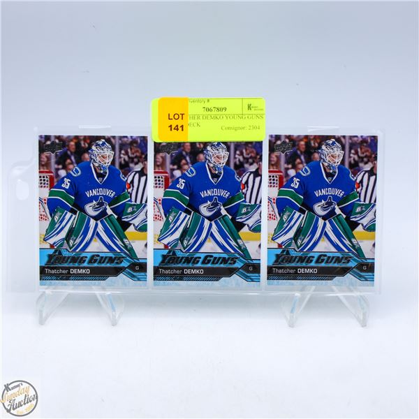 3 THATCHER DEMKO YOUNG GUNS UPPER DECK