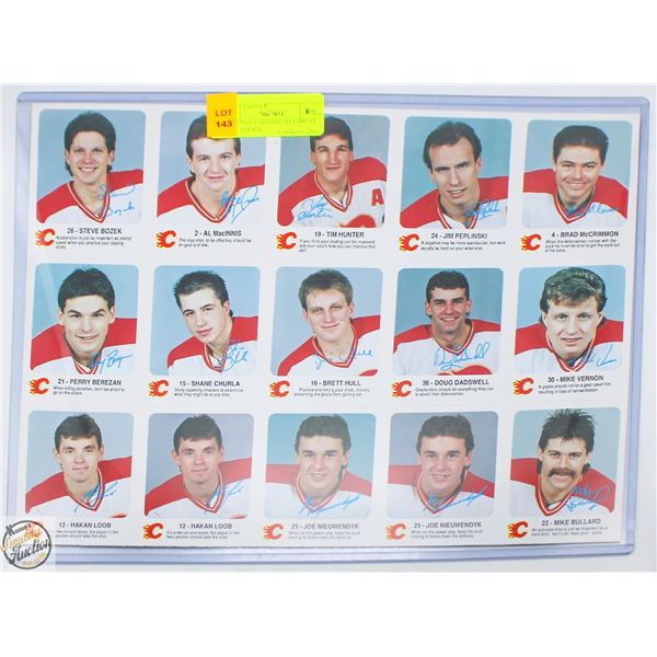 87-88 UNCUT SIGNATURES BRETT HULL, ROOKIE