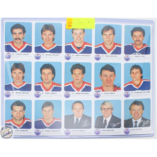 86-87 UNCUT SIGNATURES 2 GRETZKY CARDS