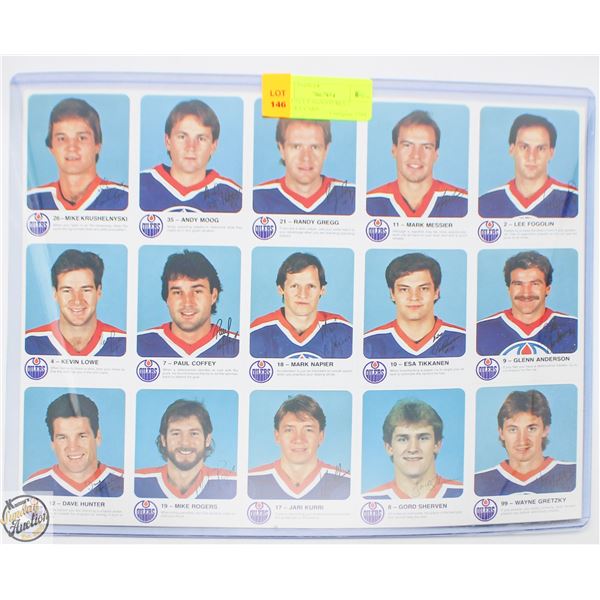 86-87 UNCUT SIGNATURES 1 GRETZKY CARD