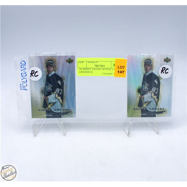 2X SIDNEY CROSBY ROOKIE CARDS UPPERDECK