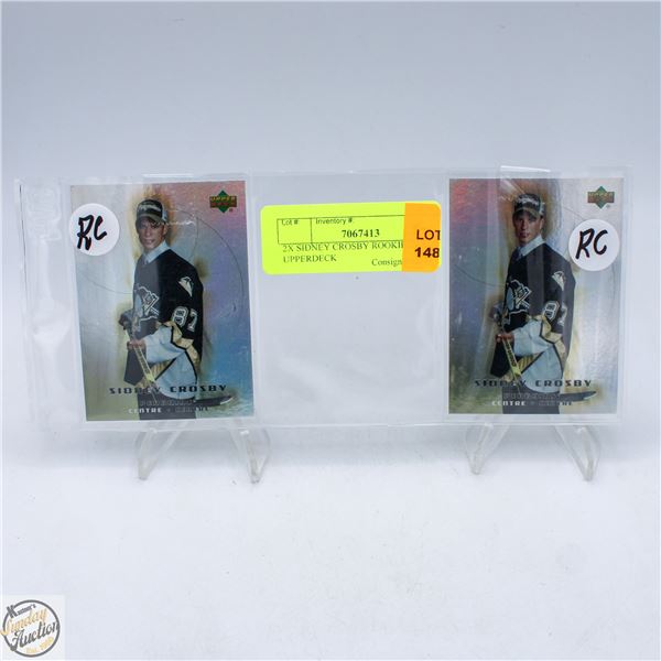 2X SIDNEY CROSBY ROOKIE CARDS UPPERDECK