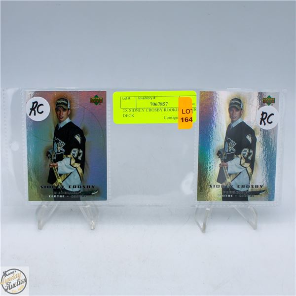 2X SIDNEY CROSBY ROOKIES UPPER DECK