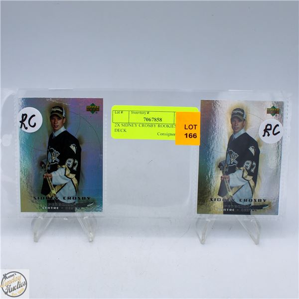 2X SIDNEY CROSBY ROOKIES UPPER DECK
