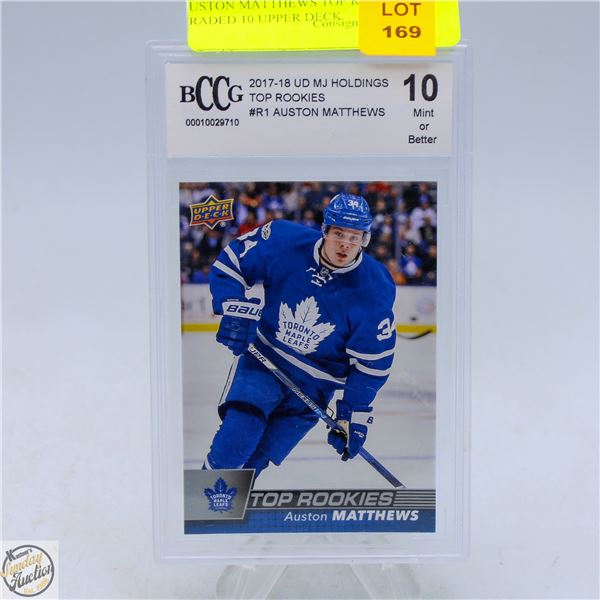 AUSTON MATTHEWS TOP ROOKIES GRADED 10 UPPER DECK