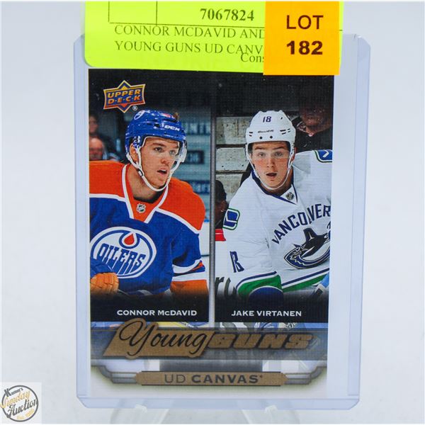 CONNOR MCDAVID AND VIRTANEN YOUNG GUNS UD CANVAS