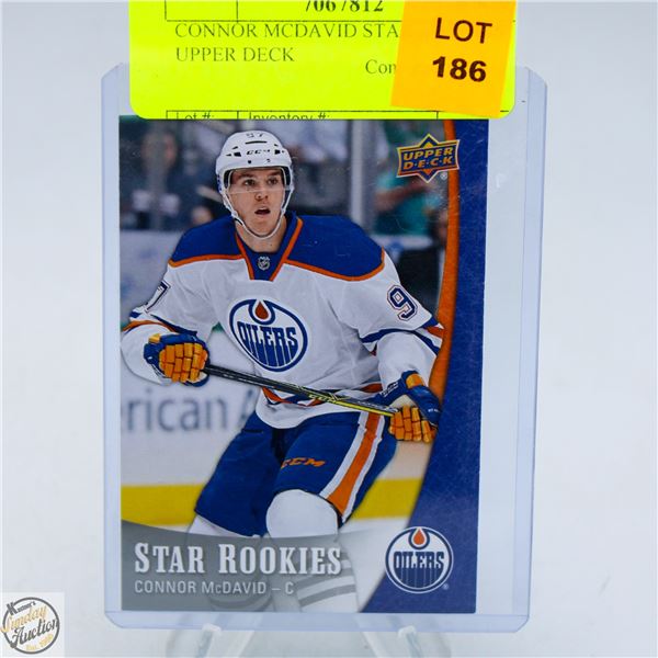 CONNOR MCDAVID STAR ROOKIES UPPER DECK