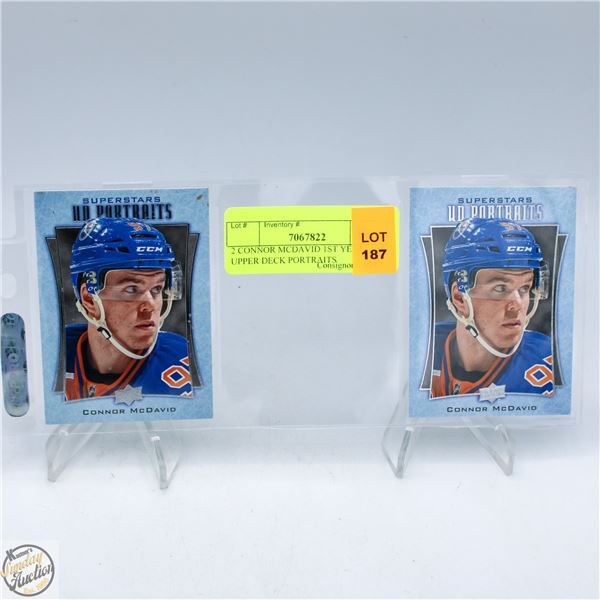 2 CONNOR MCDAVID 1ST YEAR UPPER DECK PORTRAITS