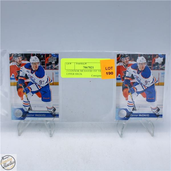 2 CONNOR MCDAVID 1ST YEAR UPPER DECK