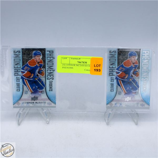 2X CONNOR MCDAVID CLEAR CUT PHENOMS