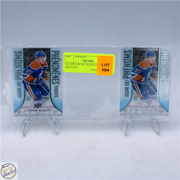 2X CONNOR MCDAVID CLEAR CUT PHENOMS