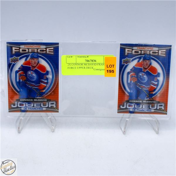2X CONNOR MCDAVID FRANCHISE FORCE UPPER DECK