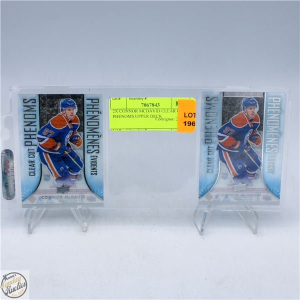 2X CONNOR MCDAVID CLEAR CUT PHENOMS UPPER DECK