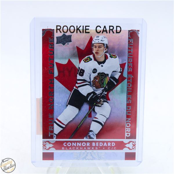 BLACKHAWKS' CONNOR BEDARD ROOKIE CARD