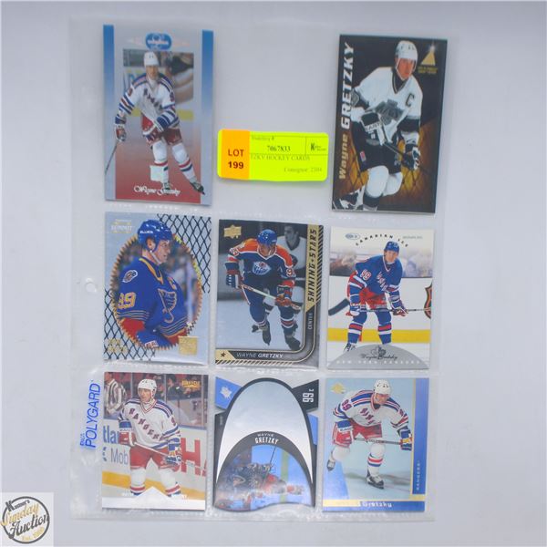 8X GRETZKY HOCKEY CARDS