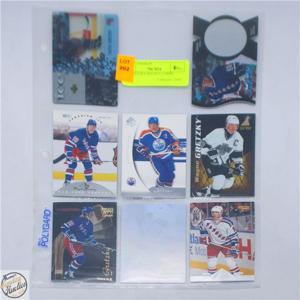 8X GRETZKY HOCKEY CARDS