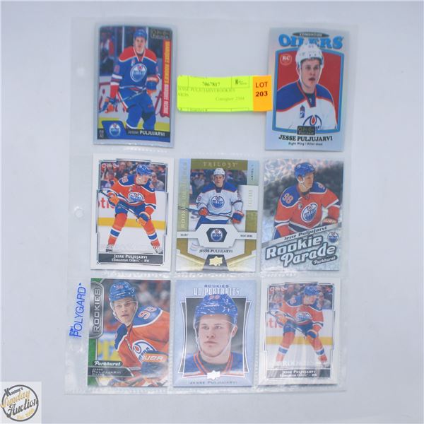 8 JESSE PULJUJARVI ROOKIES CARDS