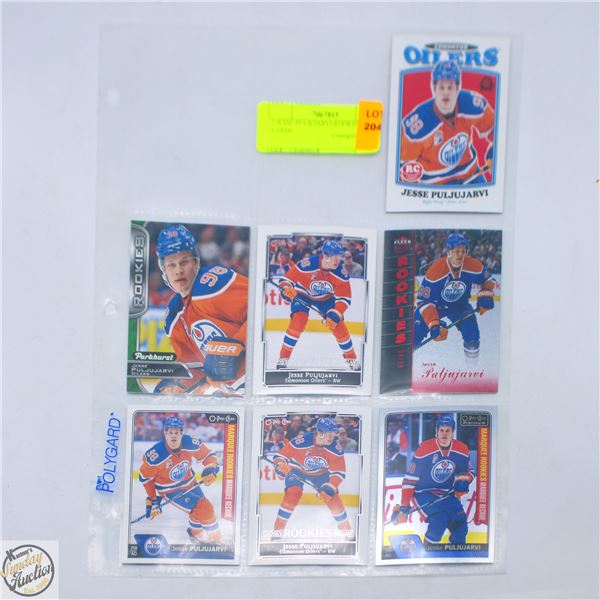 7 JESSE PULJUJARVI ROOKIES CARDS