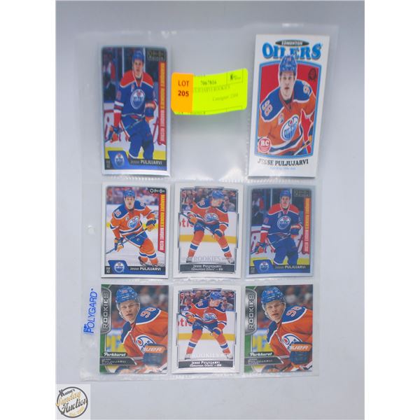 8 JESSE PULJUJARVI ROOKIES CARDS