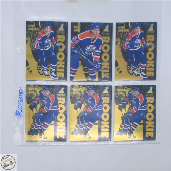 6 OILER ROOKIES SMITH, SATAN, BONSIGNORE, PINNACLE