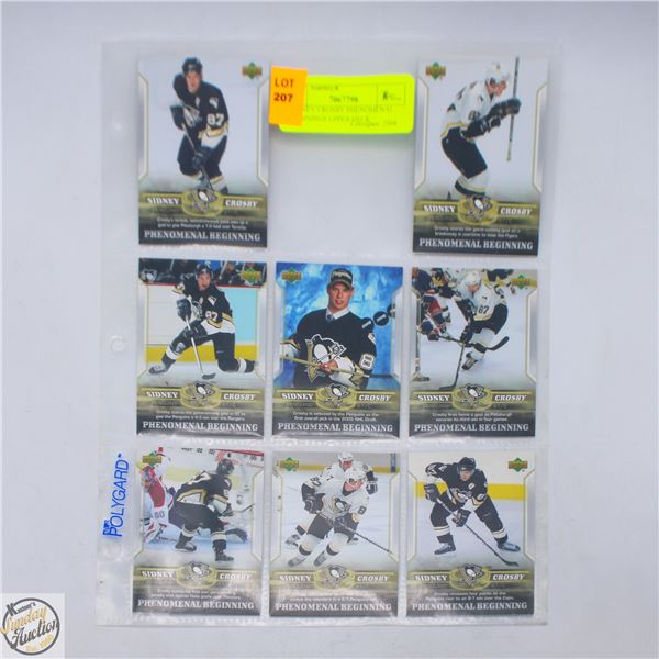 8 SIDNEY CROSBY PHENOMENAL BEGINNINGS UPPER DECK