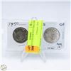 Image 1 : 2 GEORGE VI SILVER HALF DOLLARS 1950