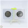 Image 2 : 2 GEORGE VI SILVER HALF DOLLARS 1950