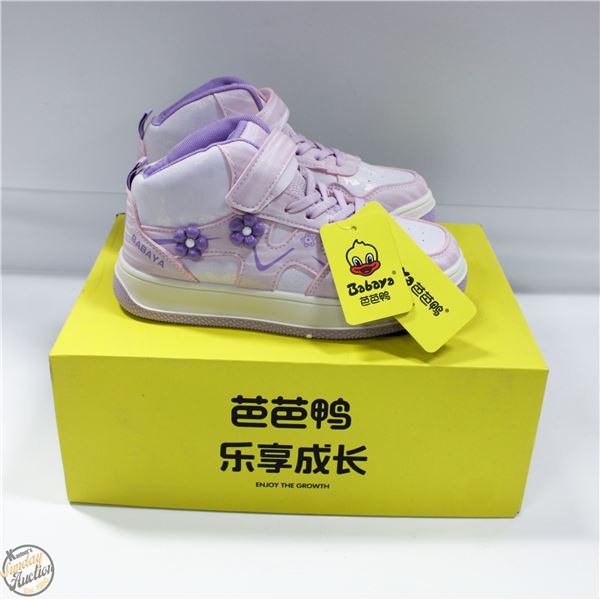 NEW BABAYA GIRLS SNEAKERS PURPLE SIZE 2