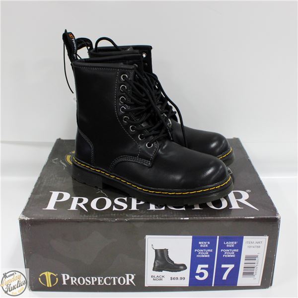 NEW PROSPECTOR BOOTS UNISEX MENS 5 WOMENS 7