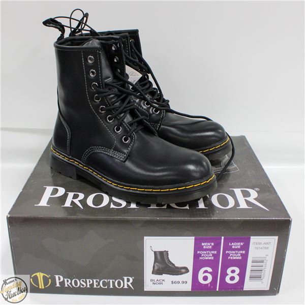 NEW PROSPECTOR BOOTS UNISEX MENS 6 WOMENS 8