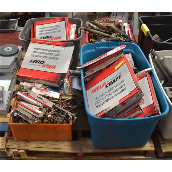 PALLET OF WELDING SUPPLIES INCLUDES TIG TORCH