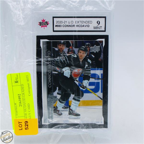 CONNOR MCDAVID GRADED HOCKEY CARD