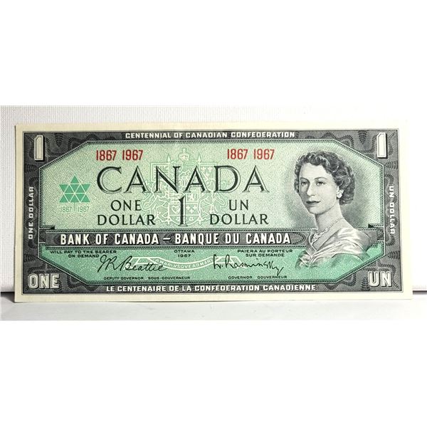 3)  CANADIAN 1967 ONE DOLLAR BANKNOTE