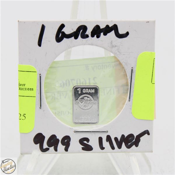 1 GRAM SILVER BAR