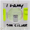 Image 1 : 1 GRAM SILVER BAR