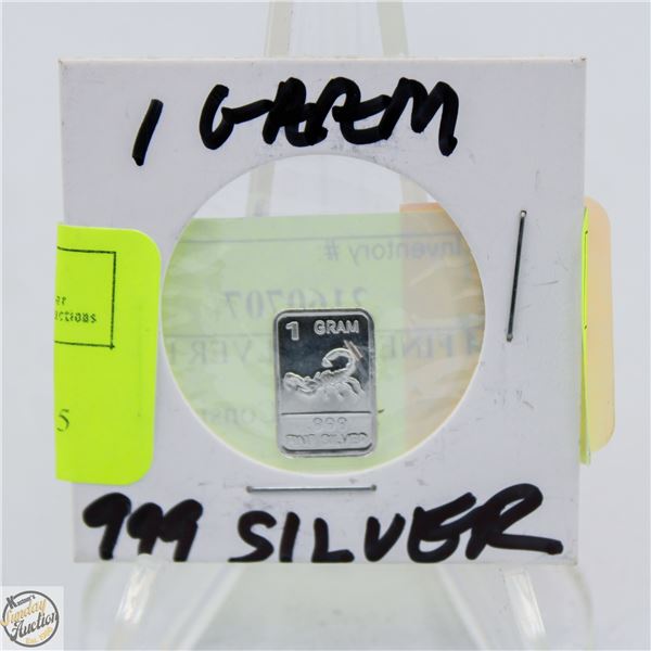 1 GRAM SILVER BAR