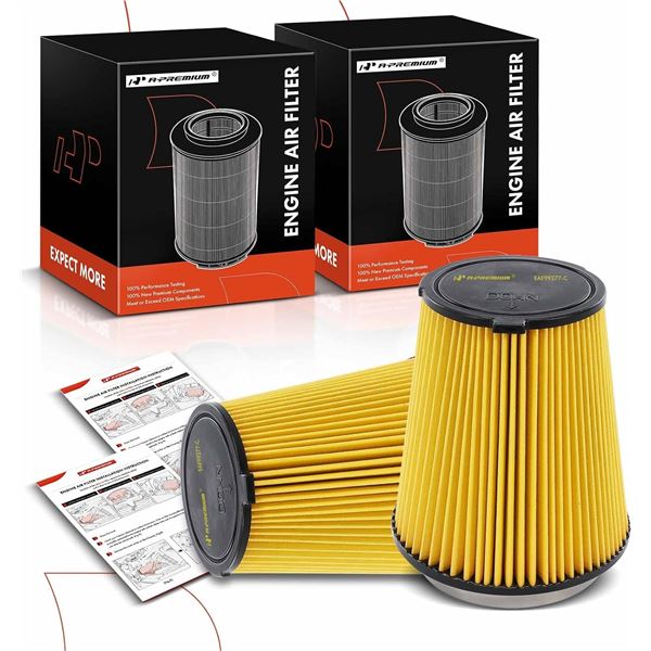 NEW A-PREMIUM SET OF 2 FRONT ENGINE AIR FILTERS