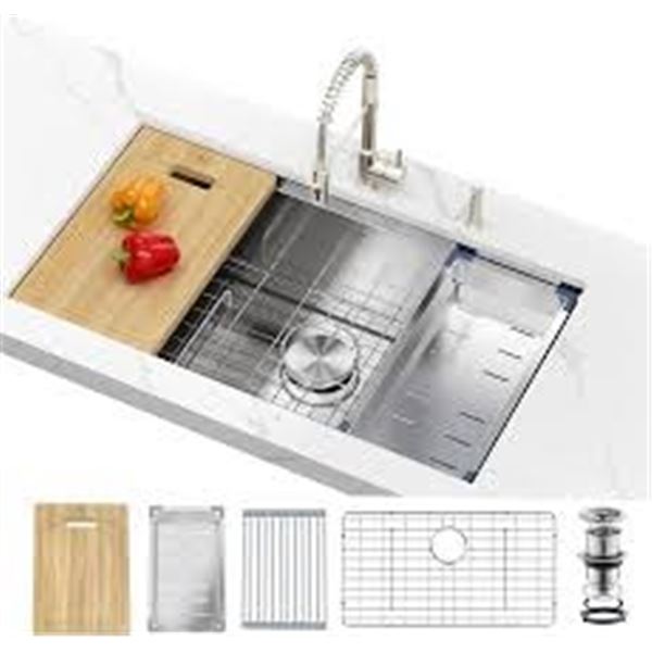 BRAND NEW KITCHEN SINK 33 X 19" UNDERMOUNT WORKSTA