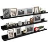 Image 1 : NEW GIFTGARDEN 47" BLACK FLOATING SHELVES 3 SET