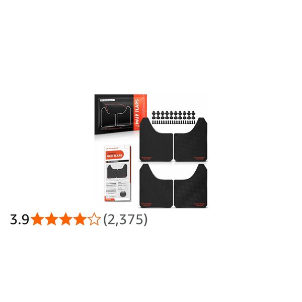 NEW A-PREMIUM 4PCS BLACK UNIVERSAL MUD FLAPS