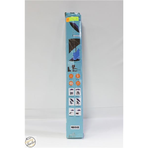 NEW 2PK ADJUSTABLE UMBRELLA W UNIVERSAL CLAMP