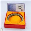 Image 1 : #3814-EMERALD GREEN JADE BANGLE WITH