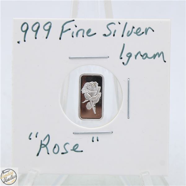 #3825-CANADIAN .999 FINE SILVER 1 GRAM BAR