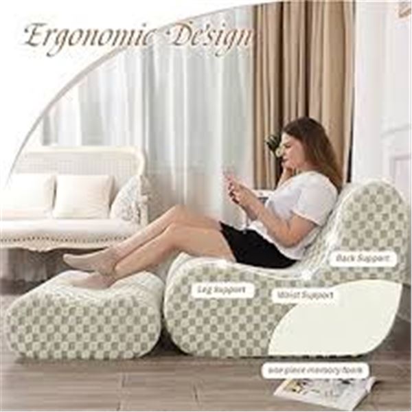NEW UNPACKED SINGLE SEAT ARMLESS FOAM SOFA CHAIR +
