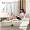 Image 1 : NEW UNPACKED SINGLE SEAT ARMLESS FOAM SOFA CHAIR +