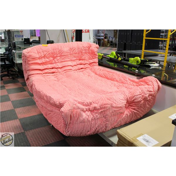 UNPACKED PINK FLOOR CHAIR/LOUNGER *COMPRESSED DUE-