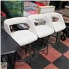 Image 2 : NEW SET OF 3 AMISCO HARRIS 26 INCH SWIVEL STOOLS