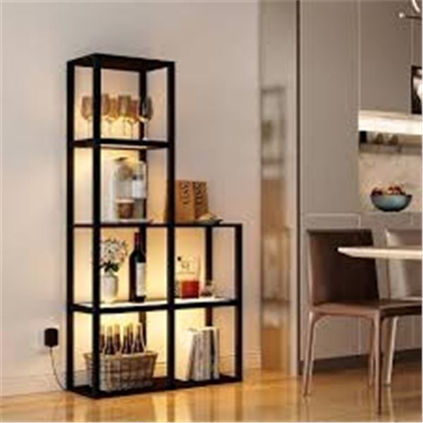 NEWLY ASSEMBLED FLOOR LAMP GLASS DISPLAY CASE LED