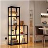 Image 1 : NEWLY ASSEMBLED FLOOR LAMP GLASS DISPLAY CASE LED