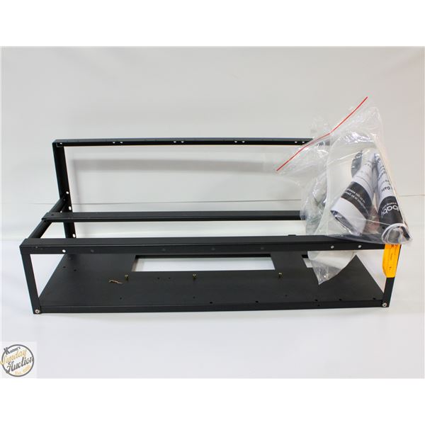 NEWLY ASSEMBLED BLACK WALL SHELF